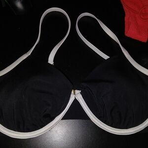 Shade & Shore Black and White Bikini Top